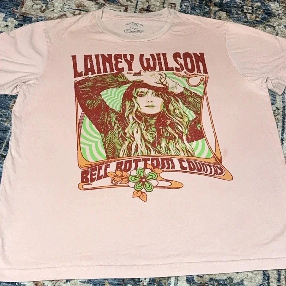 Lainey Wilson Official Merch Bell Bottom Country Short Sleeve Cotton Shirt